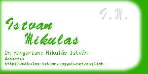 istvan mikulas business card