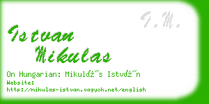 istvan mikulas business card